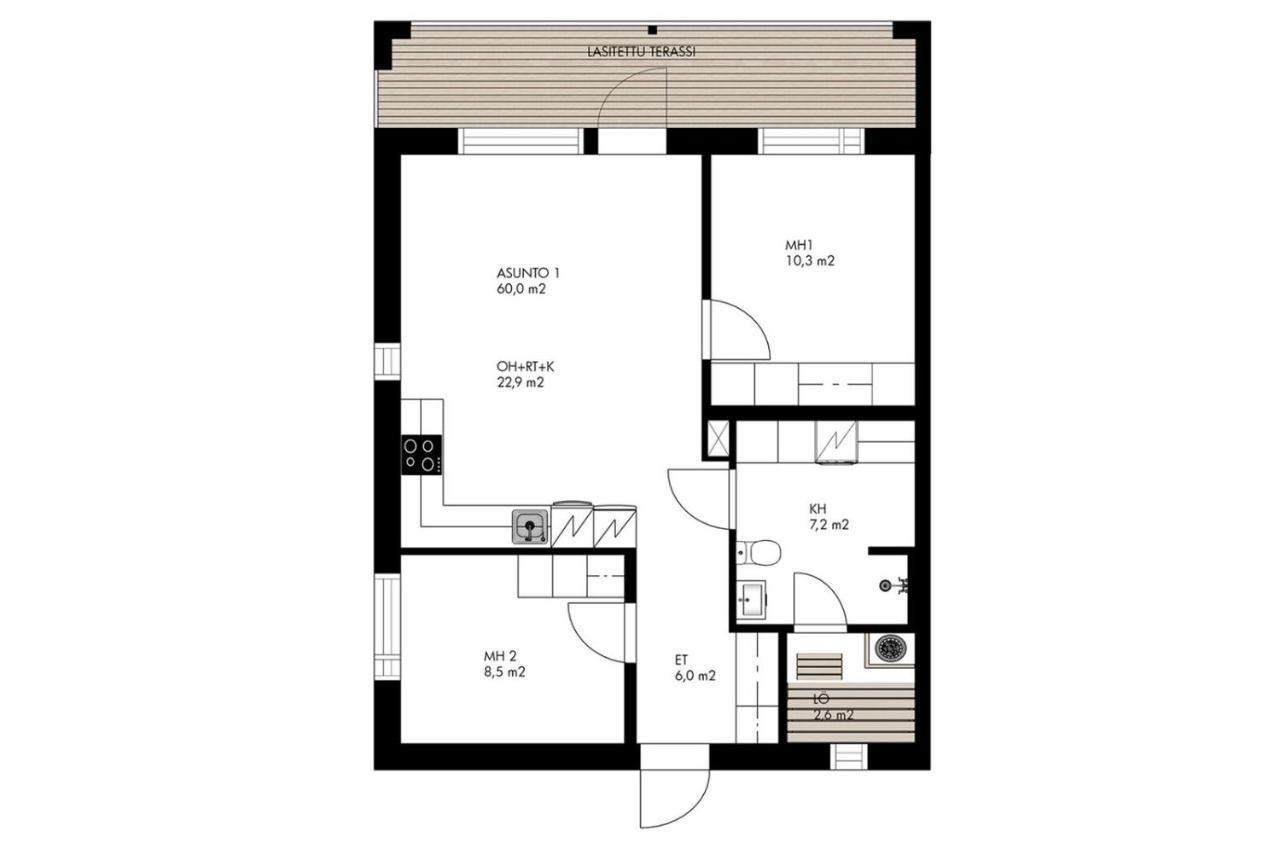 Apartment Tuomenkartano B1 Iso Huoneisto Saunalla Kalajoki Eksteriør billede